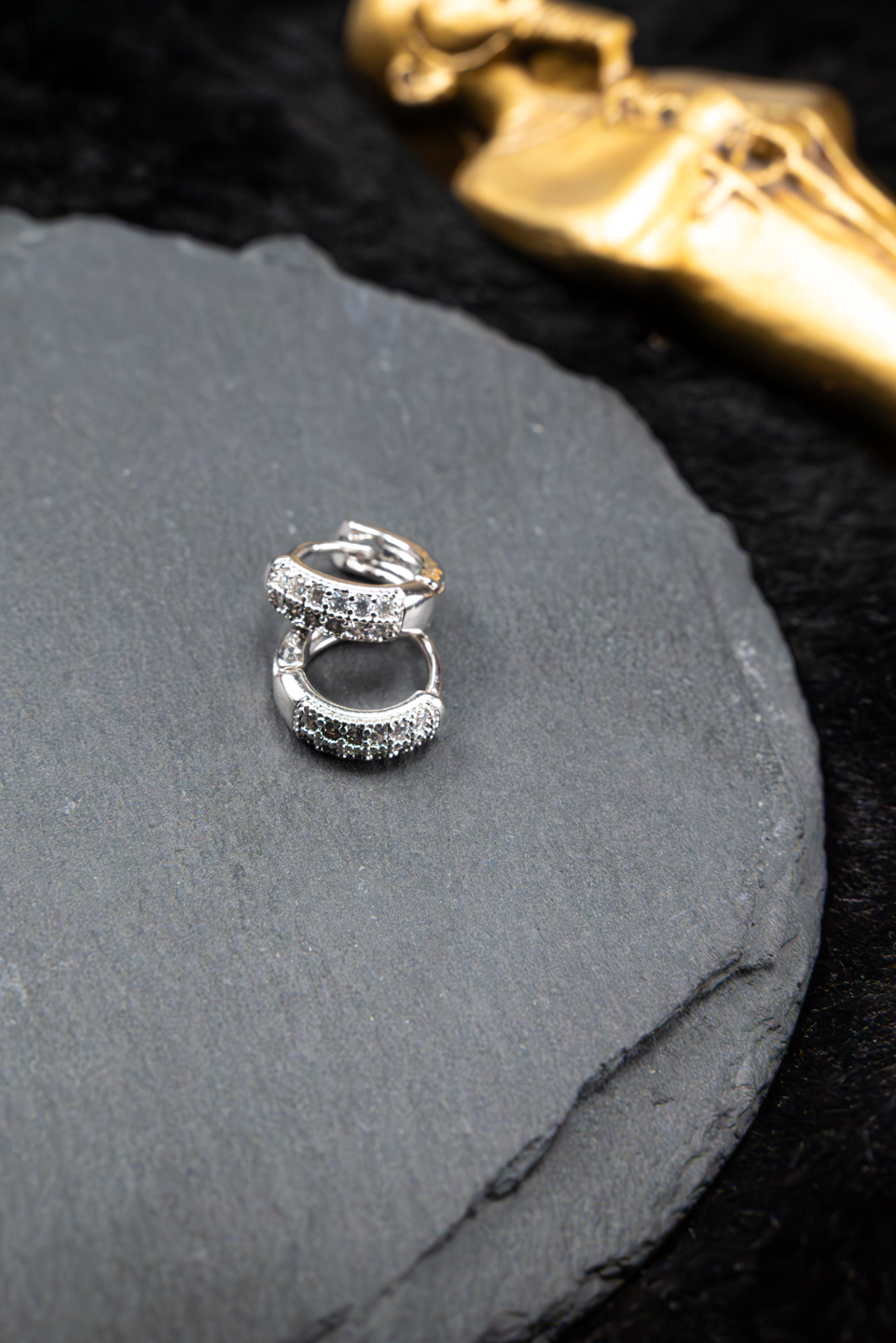 Brinco Argola Zircônia Cristal P